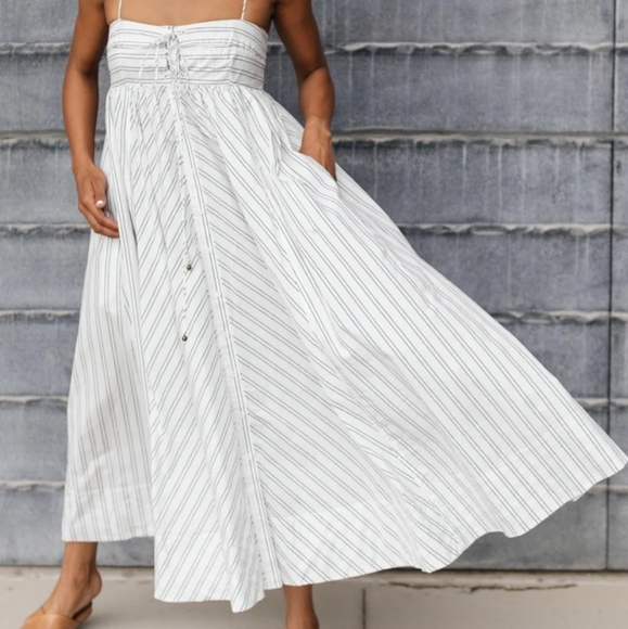 Free People | NWT Easy Breezy Striped Dress - Picture 3 of 11
